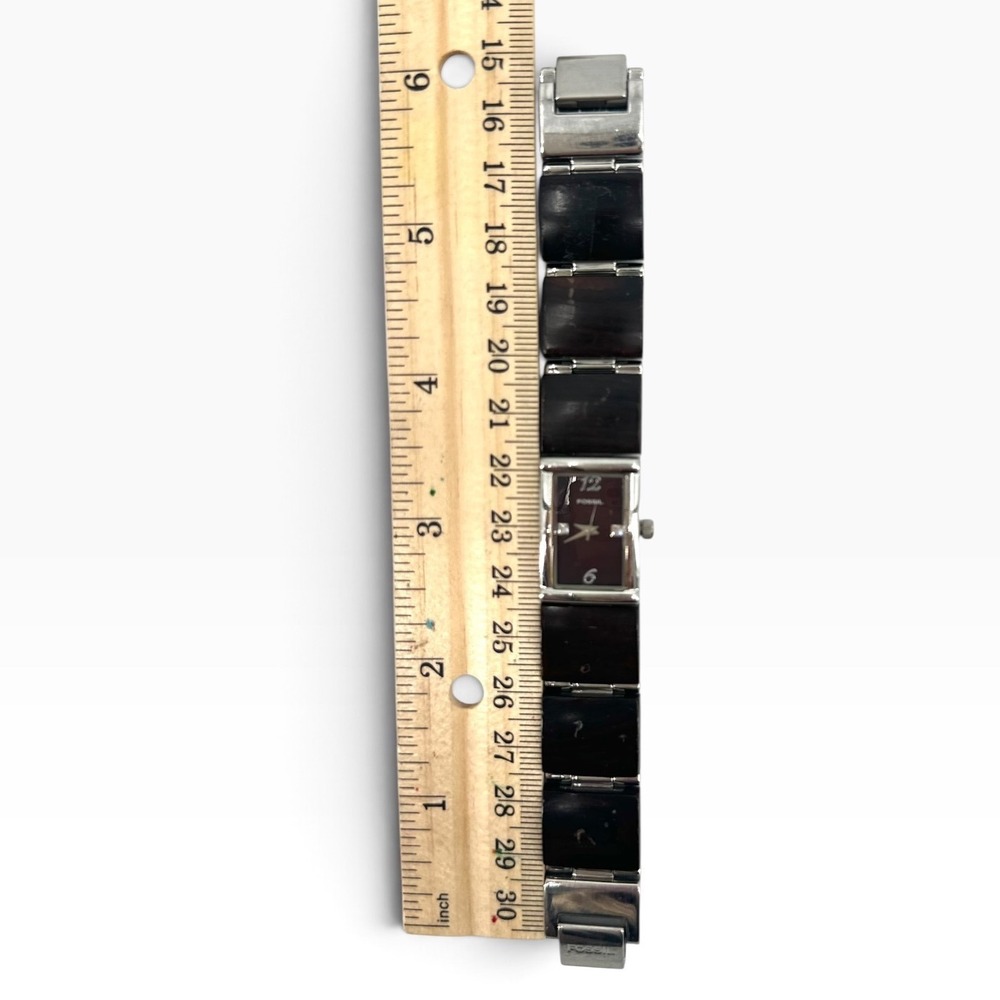 Vintage Fossil F2 Womens Bracelet Watch Brown Wood Effect New Battery *SEE - Picture 7 of 9